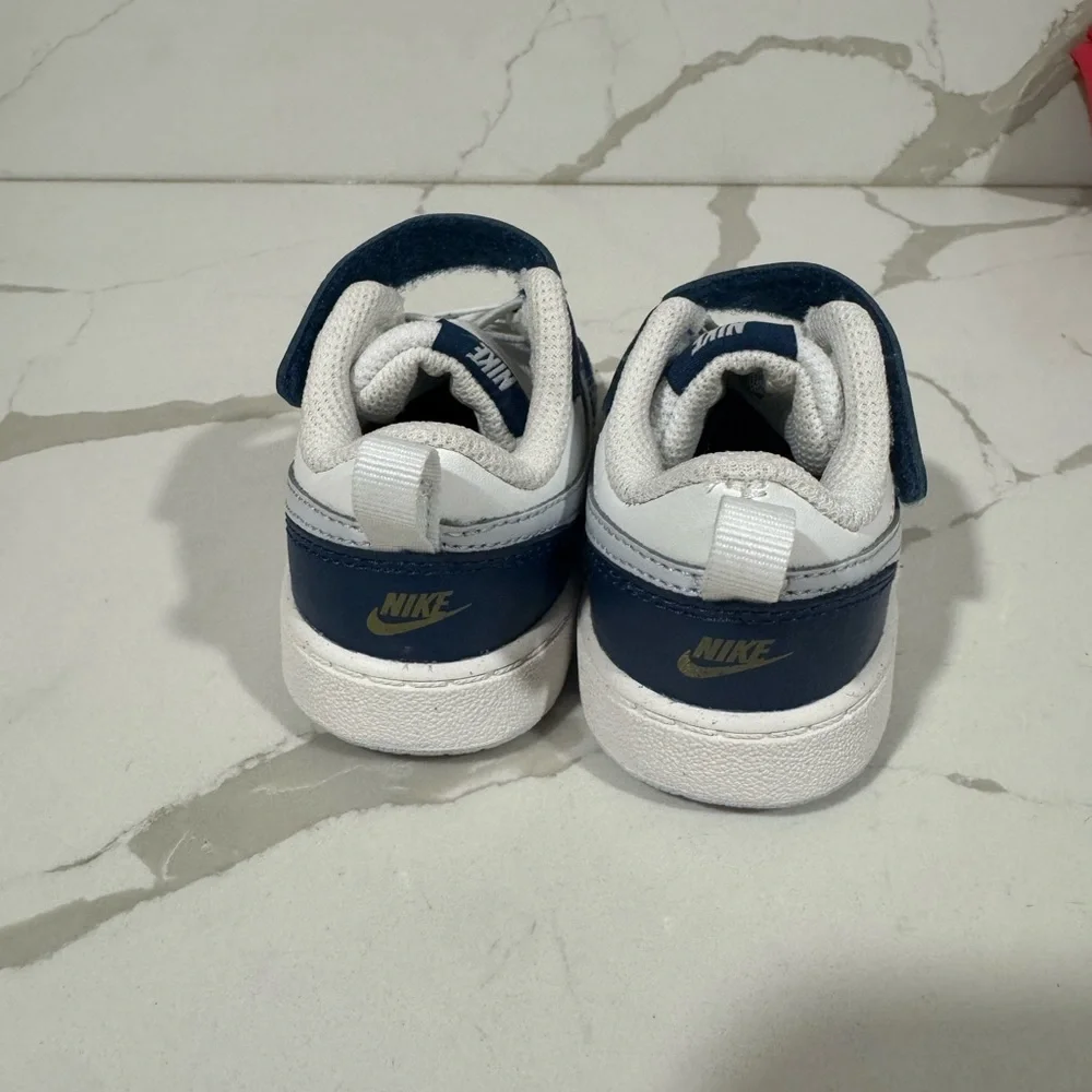 Nike Kids Court‎ Borough Blue and White Sneakers